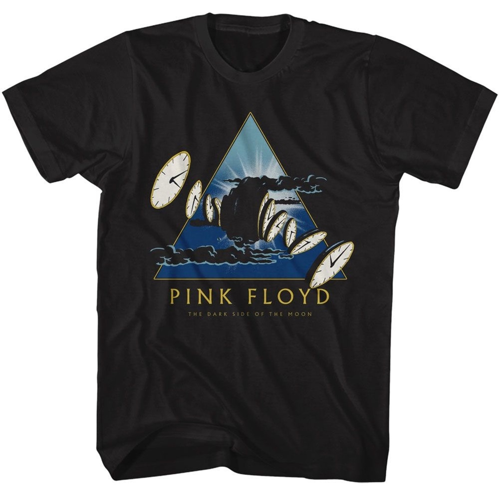Floyd The Dark Side Of The Moon Melting Clock Black T-Shirt